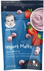 Yogurt Melts, для малышей от 8 месяцев, 5ть разных вкусов (28г), Клубника